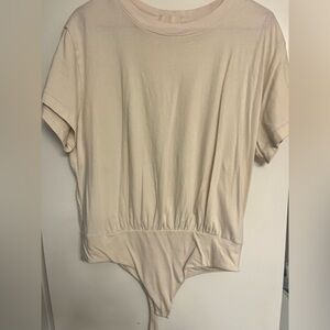 Nuuds Cream Bodysuit Top